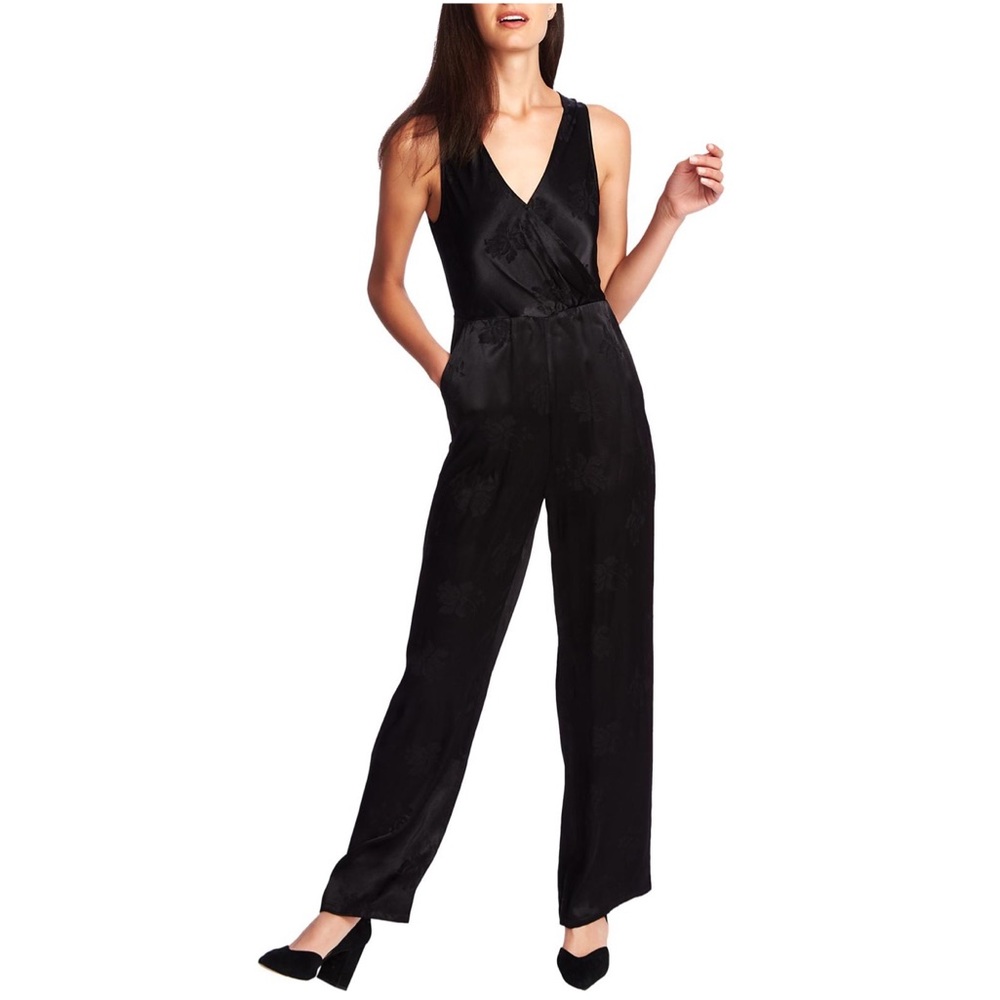 1.State Silk Like Floral Jumpsuit in Black Size 4 NWT